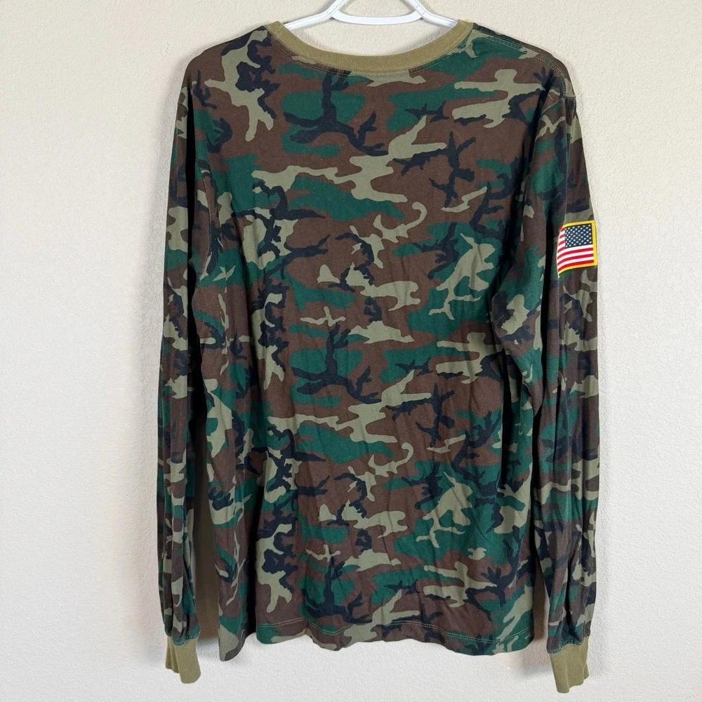 Nike Arkansas Razorbacks Military Veteran Long Sleeve Shirt Mens L Camo Dri-FIT - Picture 3 of 7